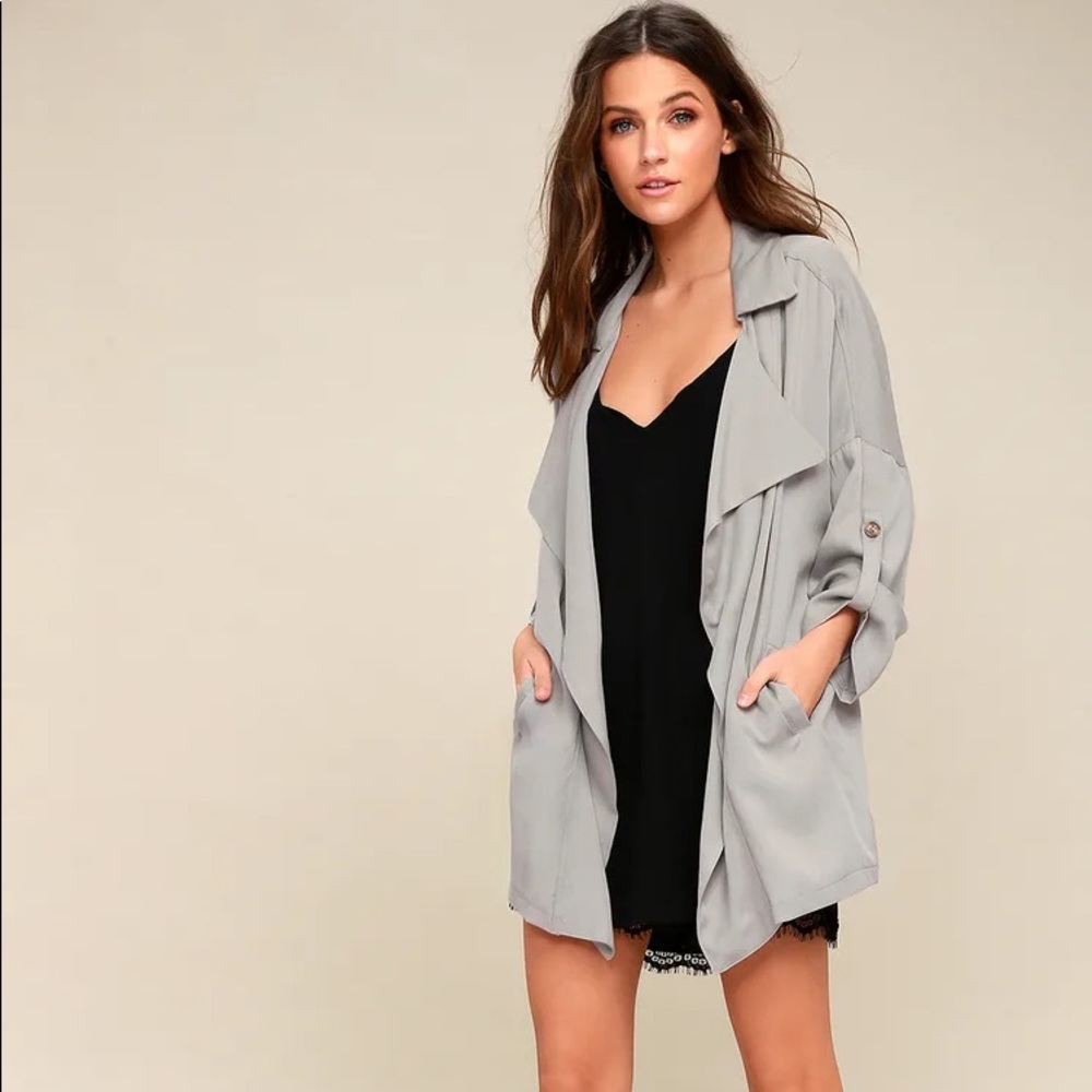 Light Grey Oversized Jacket - Picture 1 of 6